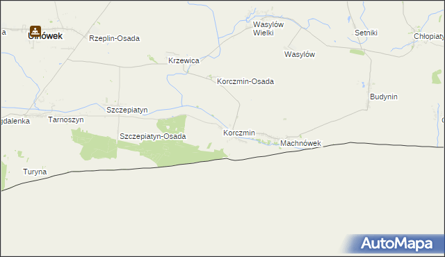 mapa Korczmin, Korczmin na mapie Targeo