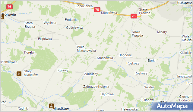 mapa Kruszówka, Kruszówka na mapie Targeo