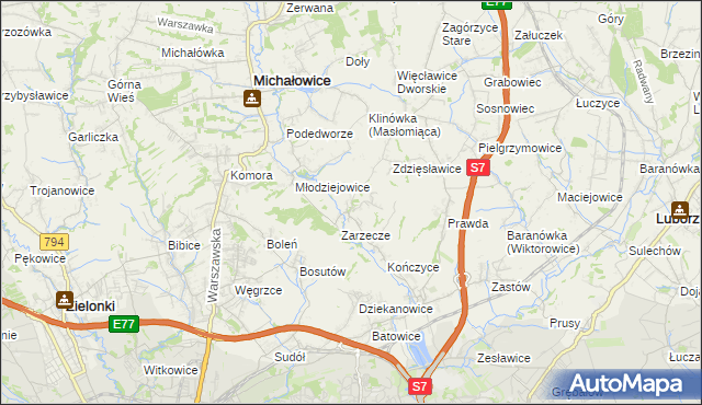 mapa Książniczki, Książniczki na mapie Targeo