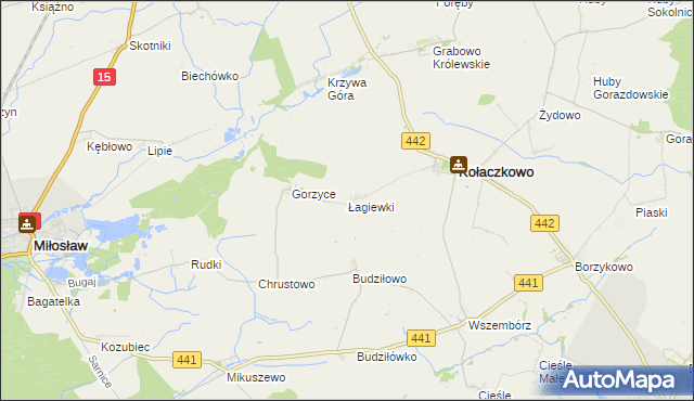 mapa Łagiewki, Łagiewki na mapie Targeo