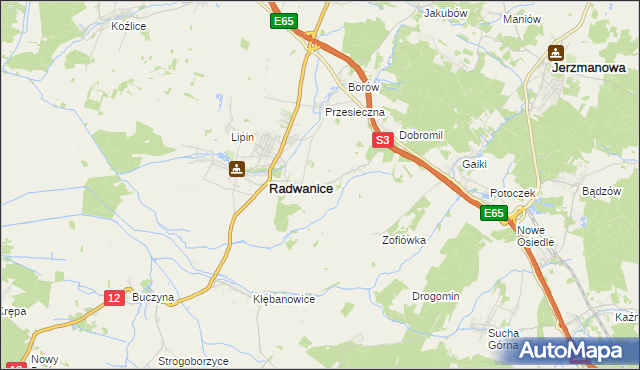 mapa Łagoszów Wielki, Łagoszów Wielki na mapie Targeo