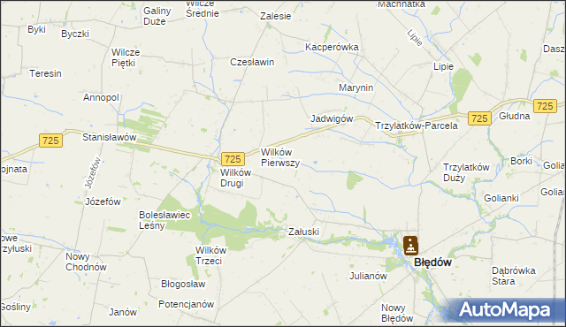 mapa Łaszczyn gmina Błędów, Łaszczyn gmina Błędów na mapie Targeo