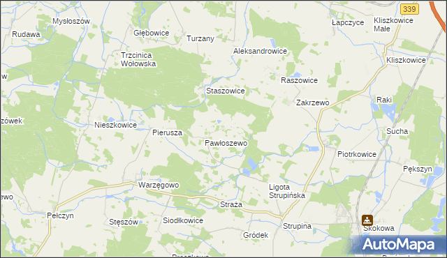 mapa Łazarzowice, Łazarzowice na mapie Targeo