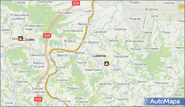 mapa Lubenia, Lubenia na mapie Targeo