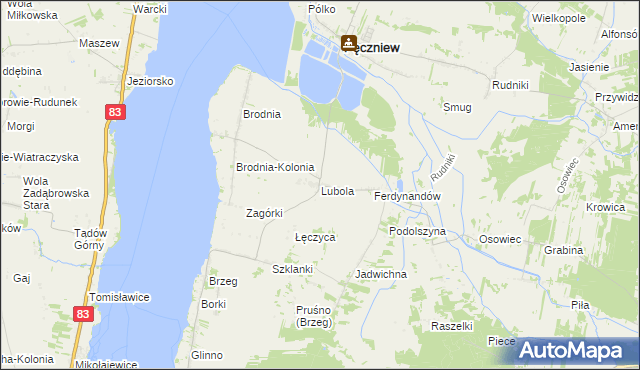 mapa Lubola, Lubola na mapie Targeo