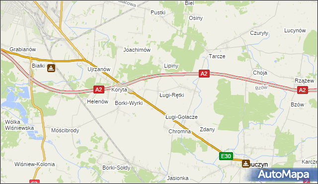 mapa Ługi-Rętki, Ługi-Rętki na mapie Targeo
