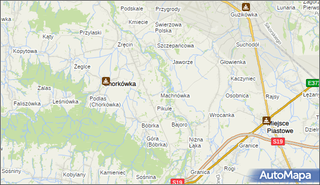 mapa Machnówka, Machnówka na mapie Targeo
