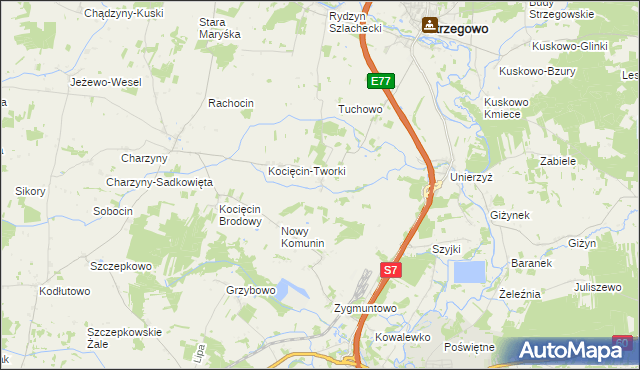 mapa Mączewo, Mączewo na mapie Targeo