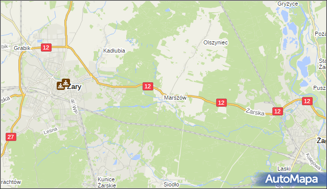 mapa Marszów, Marszów na mapie Targeo