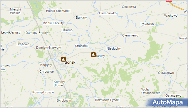 mapa Marusy, Marusy na mapie Targeo