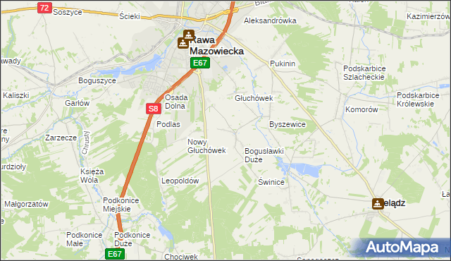 mapa Matyldów gmina Rawa Mazowiecka, Matyldów gmina Rawa Mazowiecka na mapie Targeo