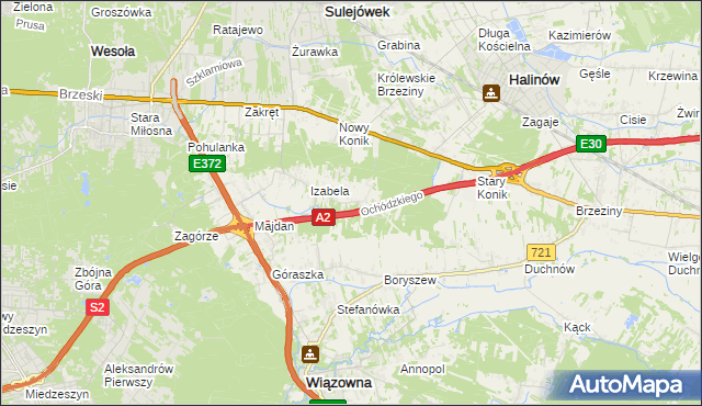 mapa Michałówek gmina Wiązowna, Michałówek gmina Wiązowna na mapie Targeo