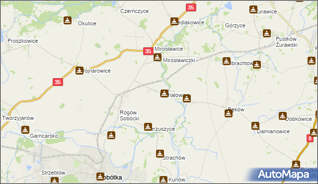 mapa Michałowice gmina Sobótka, Michałowice gmina Sobótka na mapie Targeo