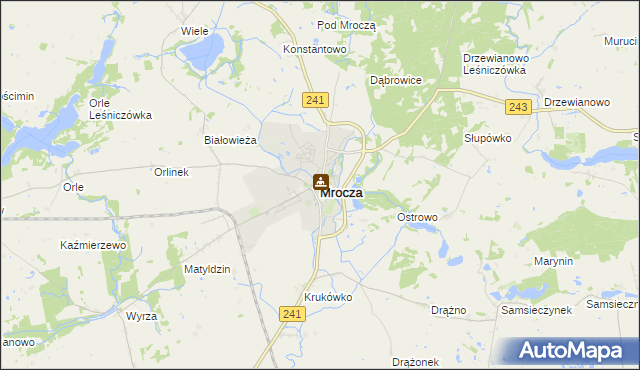 mapa Mrocza, Mrocza na mapie Targeo