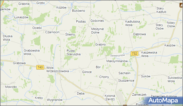 mapa Mścichów, Mścichów na mapie Targeo