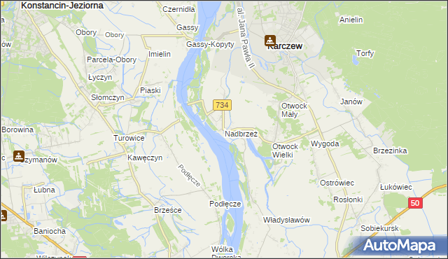 mapa Nadbrzeż, Nadbrzeż na mapie Targeo
