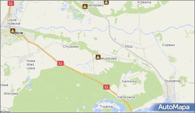 mapa Nietuszkowo, Nietuszkowo na mapie Targeo