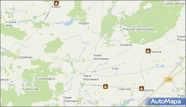 mapa Nowa Wiśniewka, Nowa Wiśniewka na mapie Targeo