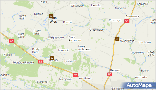mapa Nowe Arciszewo, Nowe Arciszewo na mapie Targeo