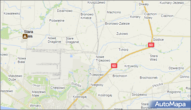 mapa Nowe Trzepowo, Nowe Trzepowo na mapie Targeo