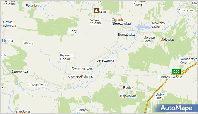 mapa Nowosiółki gmina Zalesie, Nowosiółki gmina Zalesie na mapie Targeo