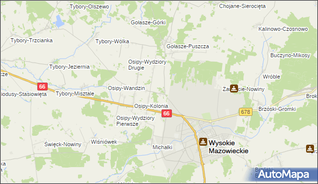 mapa Osipy-Lepertowizna, Osipy-Lepertowizna na mapie Targeo
