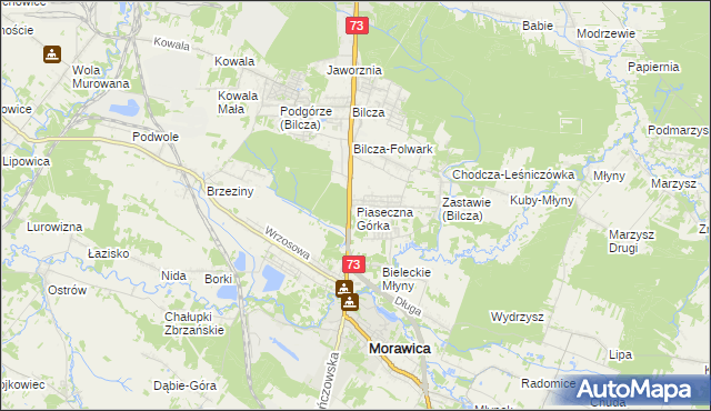 mapa Piaseczna Górka, Piaseczna Górka na mapie Targeo