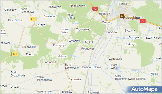 mapa Podgórcze, Podgórcze na mapie Targeo