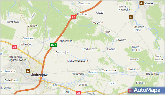 mapa Podlaszcze, Podlaszcze na mapie Targeo