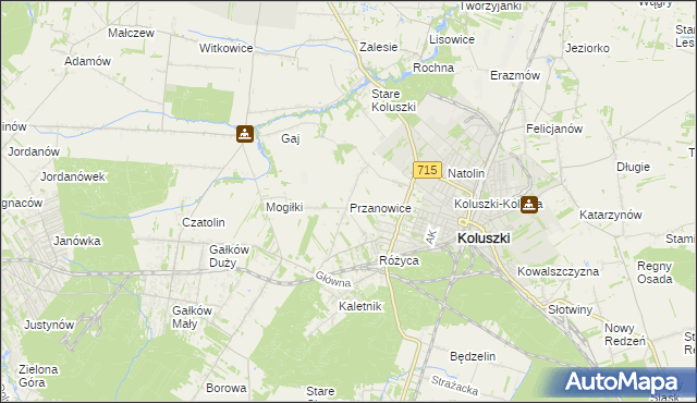 mapa Przanowice, Przanowice na mapie Targeo