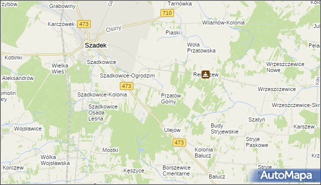 mapa Przatów Górny, Przatów Górny na mapie Targeo
