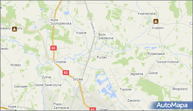 mapa Purzec, Purzec na mapie Targeo