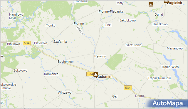 mapa Rętwiny, Rętwiny na mapie Targeo
