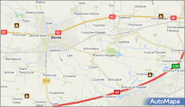 mapa Rokitno-Majątek, Rokitno-Majątek na mapie Targeo