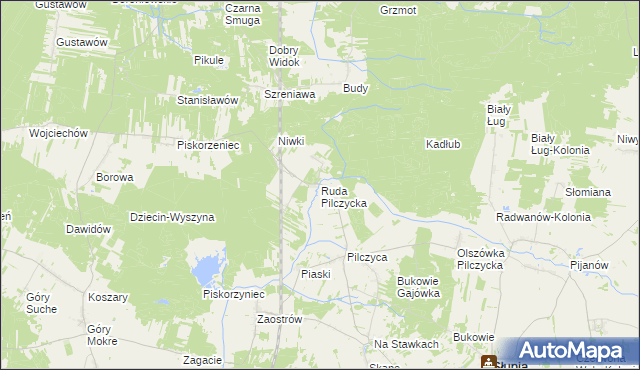 mapa Ruda Pilczycka, Ruda Pilczycka na mapie Targeo
