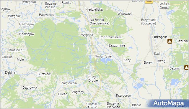 mapa Rudy-Rysie, Rudy-Rysie na mapie Targeo