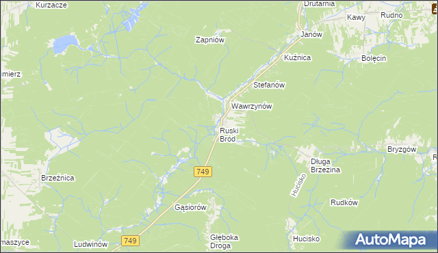 mapa Ruski Bród, Ruski Bród na mapie Targeo