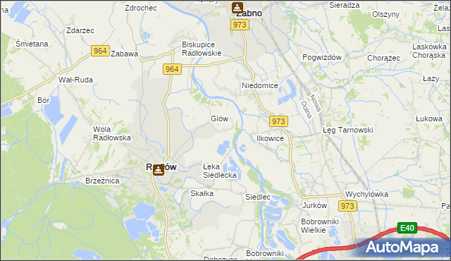 mapa Sanoka, Sanoka na mapie Targeo