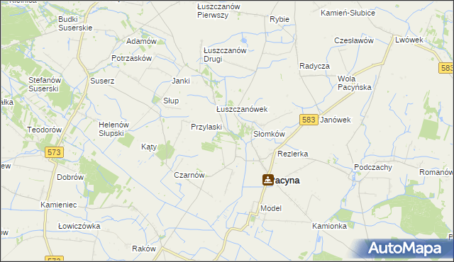 mapa Sejkowice, Sejkowice na mapie Targeo