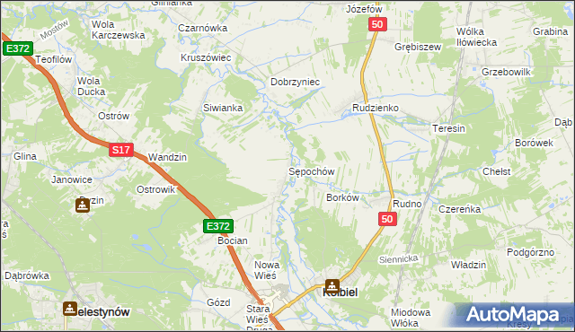 mapa Sępochów, Sępochów na mapie Targeo