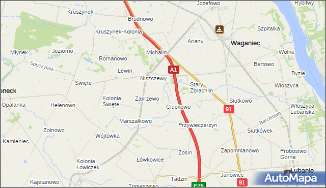 mapa Śliwkowo, Śliwkowo na mapie Targeo