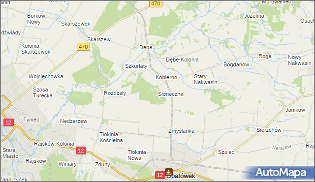 mapa Słoneczna, Słoneczna na mapie Targeo