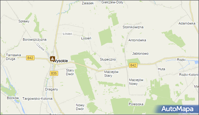 mapa Słupeczno, Słupeczno na mapie Targeo