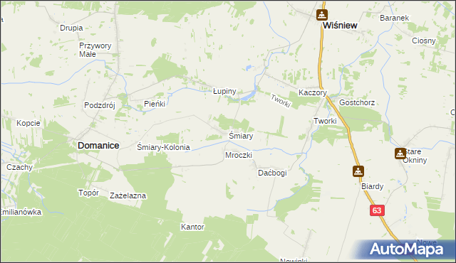 mapa Śmiary, Śmiary na mapie Targeo