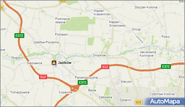 mapa Snopków, Snopków na mapie Targeo