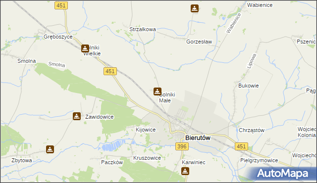 mapa Solniki Małe, Solniki Małe na mapie Targeo