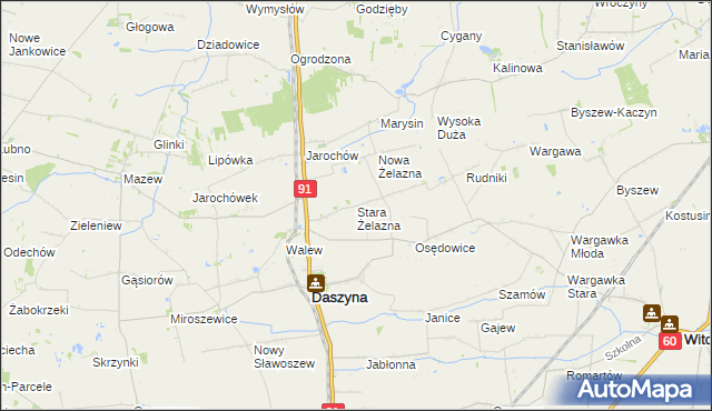 mapa Stara Żelazna, Stara Żelazna na mapie Targeo