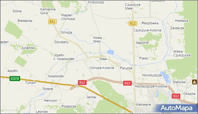 mapa Staw gmina Chełm, Staw gmina Chełm na mapie Targeo
