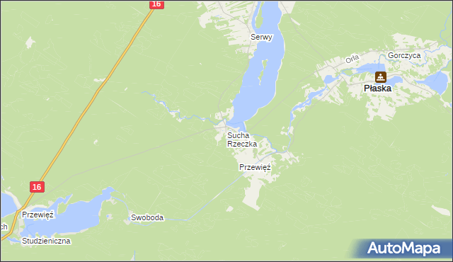 mapa Sucha Rzeczka, Sucha Rzeczka na mapie Targeo