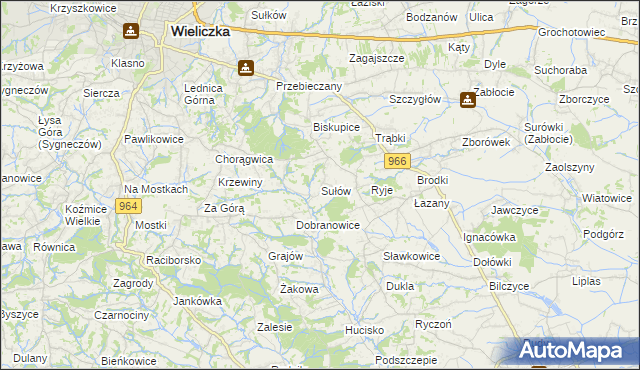 mapa Sułów gmina Biskupice, Sułów gmina Biskupice na mapie Targeo